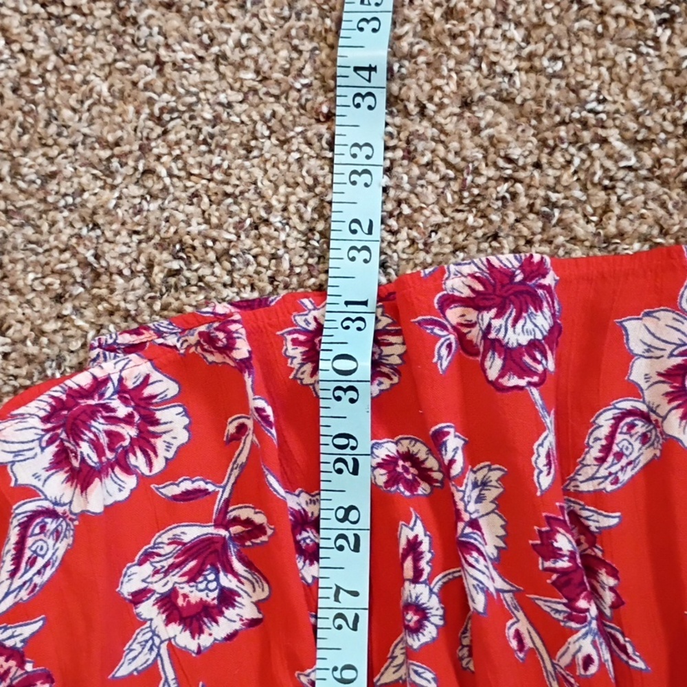Nostalgia Red and Purple Floral Babydoll Dress - Picture 10 of 10
